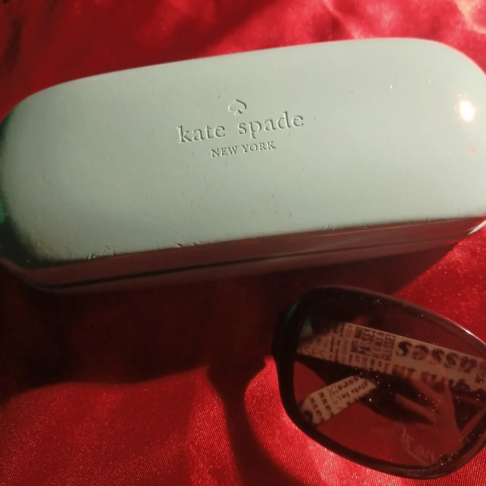 Rare Authentic Kate Spade akira Sunglasses frames glasses & wink wink hard Case - Picture 2 of 14